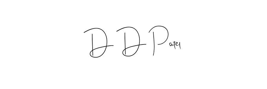 How to make D D Patel name signature. Use Andilay-7BmLP style for creating short signs online. This is the latest handwritten sign. D D Patel signature style 4 images and pictures png