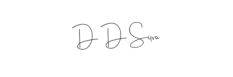 Create a beautiful signature design for name D D Silva. With this signature (Andilay-7BmLP) fonts, you can make a handwritten signature for free. D D Silva signature style 4 images and pictures png