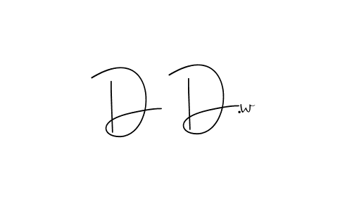 How to make D D.w name signature. Use Andilay-7BmLP style for creating short signs online. This is the latest handwritten sign. D D.w signature style 4 images and pictures png