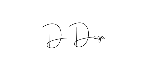 The best way (Andilay-7BmLP) to make a short signature is to pick only two or three words in your name. The name D Daga include a total of six letters. For converting this name. D Daga signature style 4 images and pictures png