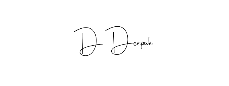 Make a beautiful signature design for name D Deepak. With this signature (Andilay-7BmLP) style, you can create a handwritten signature for free. D Deepak signature style 4 images and pictures png