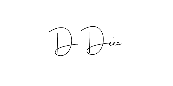 How to make D Deka name signature. Use Andilay-7BmLP style for creating short signs online. This is the latest handwritten sign. D Deka signature style 4 images and pictures png