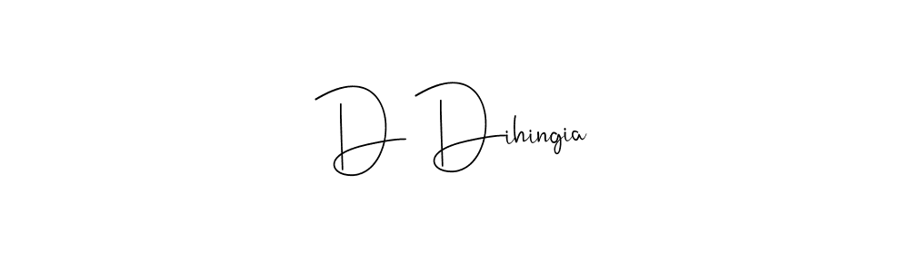 You can use this online signature creator to create a handwritten signature for the name D Dihingia. This is the best online autograph maker. D Dihingia signature style 4 images and pictures png