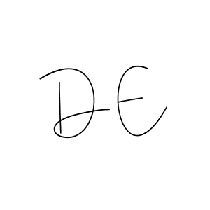 You should practise on your own different ways (Andilay-7BmLP) to write your name (D E) in signature. don't let someone else do it for you. D E signature style 4 images and pictures png