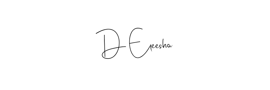 How to make D Eleesha signature? Andilay-7BmLP is a professional autograph style. Create handwritten signature for D Eleesha name. D Eleesha signature style 4 images and pictures png