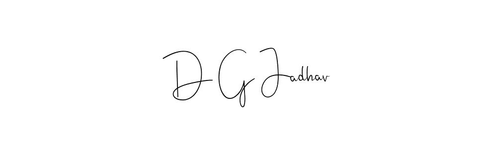 Use a signature maker to create a handwritten signature online. With this signature software, you can design (Andilay-7BmLP) your own signature for name D G Jadhav. D G Jadhav signature style 4 images and pictures png