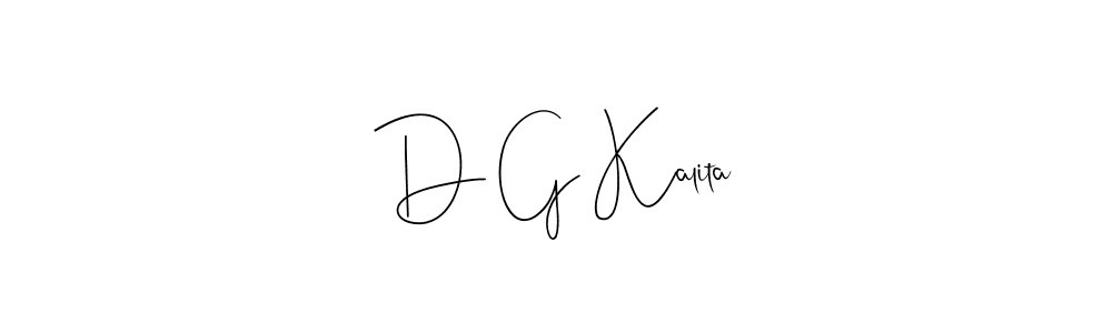 How to make D G Kalita signature? Andilay-7BmLP is a professional autograph style. Create handwritten signature for D G Kalita name. D G Kalita signature style 4 images and pictures png
