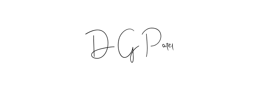 The best way (Andilay-7BmLP) to make a short signature is to pick only two or three words in your name. The name D G Patel include a total of six letters. For converting this name. D G Patel signature style 4 images and pictures png
