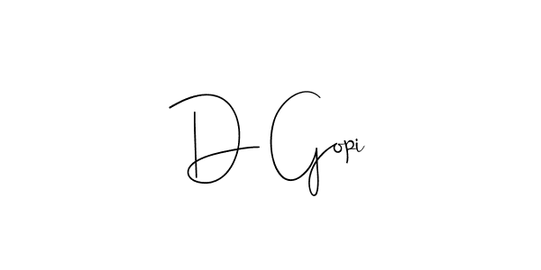 How to make D Gopi signature? Andilay-7BmLP is a professional autograph style. Create handwritten signature for D Gopi name. D Gopi signature style 4 images and pictures png