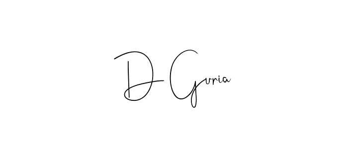 Make a beautiful signature design for name D Guria. Use this online signature maker to create a handwritten signature for free. D Guria signature style 4 images and pictures png