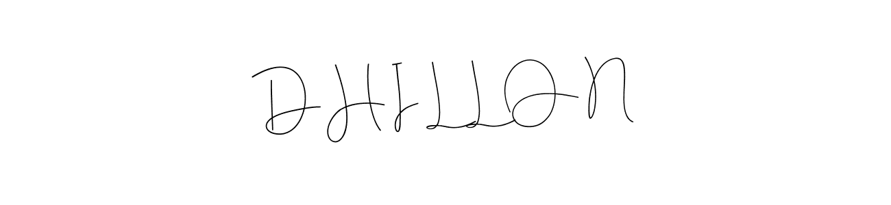 This is the best signature style for the D H I L L O N name. Also you like these signature font (Andilay-7BmLP). Mix name signature. D H I L L O N signature style 4 images and pictures png