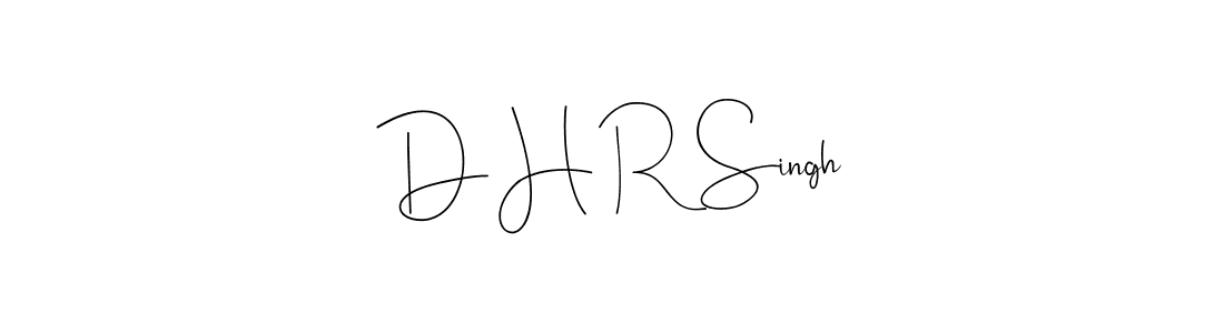 if you are searching for the best signature style for your name D H R Singh. so please give up your signature search. here we have designed multiple signature styles  using Andilay-7BmLP. D H R Singh signature style 4 images and pictures png
