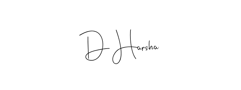 Use a signature maker to create a handwritten signature online. With this signature software, you can design (Andilay-7BmLP) your own signature for name D Harsha. D Harsha signature style 4 images and pictures png