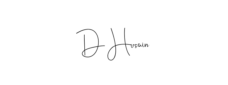 Make a beautiful signature design for name D Husain. With this signature (Andilay-7BmLP) style, you can create a handwritten signature for free. D Husain signature style 4 images and pictures png