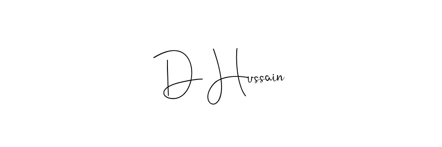 if you are searching for the best signature style for your name D Hussain. so please give up your signature search. here we have designed multiple signature styles  using Andilay-7BmLP. D Hussain signature style 4 images and pictures png