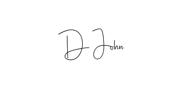 The best way (Andilay-7BmLP) to make a short signature is to pick only two or three words in your name. The name D John include a total of six letters. For converting this name. D John signature style 4 images and pictures png