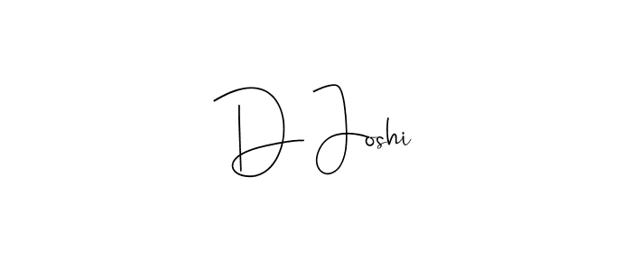 Also we have D Joshi name is the best signature style. Create professional handwritten signature collection using Andilay-7BmLP autograph style. D Joshi signature style 4 images and pictures png