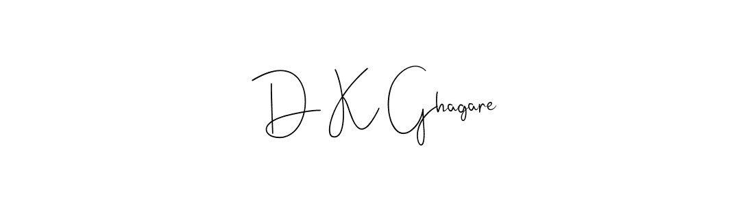 Make a beautiful signature design for name D K Ghagare. With this signature (Andilay-7BmLP) style, you can create a handwritten signature for free. D K Ghagare signature style 4 images and pictures png