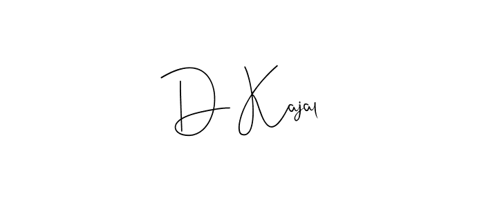 How to make D Kajal signature? Andilay-7BmLP is a professional autograph style. Create handwritten signature for D Kajal name. D Kajal signature style 4 images and pictures png