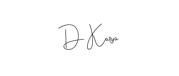 You should practise on your own different ways (Andilay-7BmLP) to write your name (D Katya) in signature. don't let someone else do it for you. D Katya signature style 4 images and pictures png