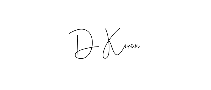 It looks lik you need a new signature style for name D Kiran. Design unique handwritten (Andilay-7BmLP) signature with our free signature maker in just a few clicks. D Kiran signature style 4 images and pictures png