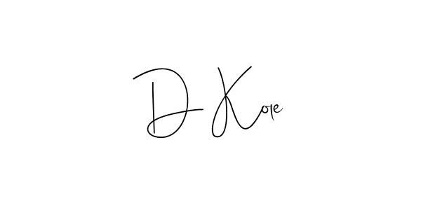 You can use this online signature creator to create a handwritten signature for the name D Kole. This is the best online autograph maker. D Kole signature style 4 images and pictures png