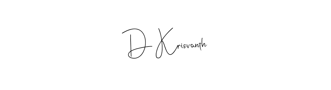 Also You can easily find your signature by using the search form. We will create D Krisvanth name handwritten signature images for you free of cost using Andilay-7BmLP sign style. D Krisvanth signature style 4 images and pictures png