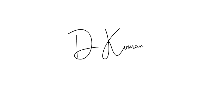 Make a beautiful signature design for name D Kumar. With this signature (Andilay-7BmLP) style, you can create a handwritten signature for free. D Kumar signature style 4 images and pictures png