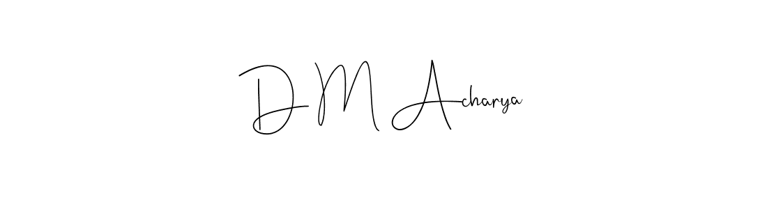 Use a signature maker to create a handwritten signature online. With this signature software, you can design (Andilay-7BmLP) your own signature for name D M Acharya. D M Acharya signature style 4 images and pictures png