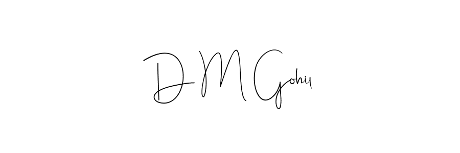 You can use this online signature creator to create a handwritten signature for the name D M Gohil. This is the best online autograph maker. D M Gohil signature style 4 images and pictures png