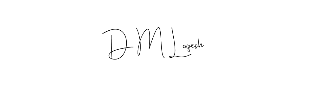 Make a beautiful signature design for name D M Logesh. Use this online signature maker to create a handwritten signature for free. D M Logesh signature style 4 images and pictures png