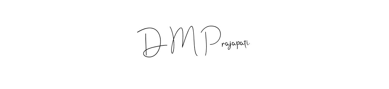 if you are searching for the best signature style for your name D M Prajapati. so please give up your signature search. here we have designed multiple signature styles  using Andilay-7BmLP. D M Prajapati signature style 4 images and pictures png