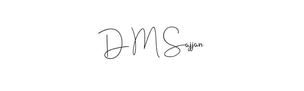 You can use this online signature creator to create a handwritten signature for the name D M Sajjan. This is the best online autograph maker. D M Sajjan signature style 4 images and pictures png