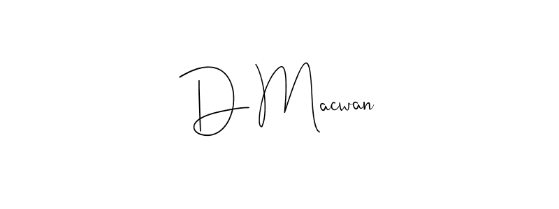 Design your own signature with our free online signature maker. With this signature software, you can create a handwritten (Andilay-7BmLP) signature for name D Macwan. D Macwan signature style 4 images and pictures png