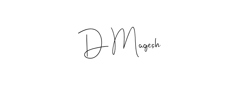 The best way (Andilay-7BmLP) to make a short signature is to pick only two or three words in your name. The name D Magesh include a total of six letters. For converting this name. D Magesh signature style 4 images and pictures png