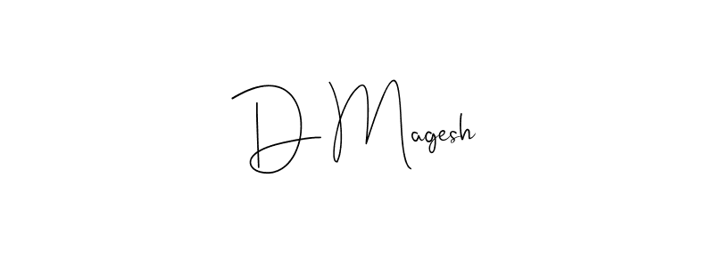 How to make D Magesh name signature. Use Andilay-7BmLP style for creating short signs online. This is the latest handwritten sign. D Magesh signature style 4 images and pictures png