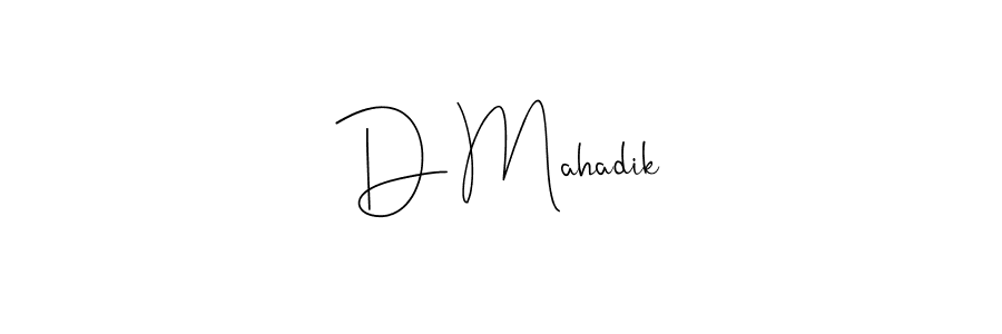 The best way (Andilay-7BmLP) to make a short signature is to pick only two or three words in your name. The name D Mahadik include a total of six letters. For converting this name. D Mahadik signature style 4 images and pictures png
