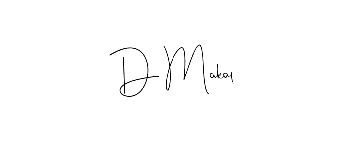 How to make D Makal signature? Andilay-7BmLP is a professional autograph style. Create handwritten signature for D Makal name. D Makal signature style 4 images and pictures png