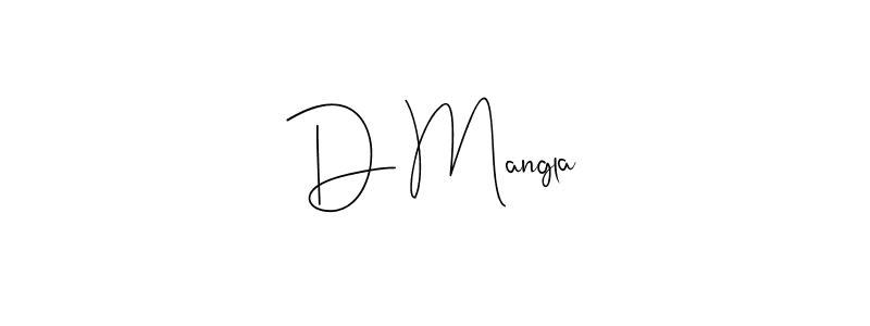 How to make D Mangla signature? Andilay-7BmLP is a professional autograph style. Create handwritten signature for D Mangla name. D Mangla signature style 4 images and pictures png