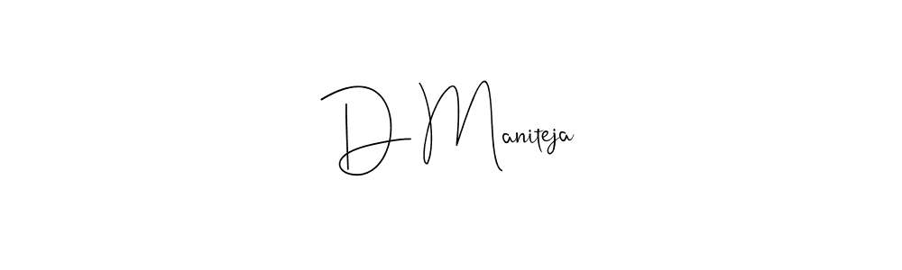 Make a beautiful signature design for name D Maniteja. Use this online signature maker to create a handwritten signature for free. D Maniteja signature style 4 images and pictures png