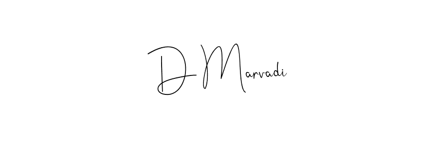 The best way (Andilay-7BmLP) to make a short signature is to pick only two or three words in your name. The name D Marvadi include a total of six letters. For converting this name. D Marvadi signature style 4 images and pictures png