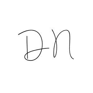 Make a beautiful signature design for name D N. With this signature (Andilay-7BmLP) style, you can create a handwritten signature for free. D N signature style 4 images and pictures png
