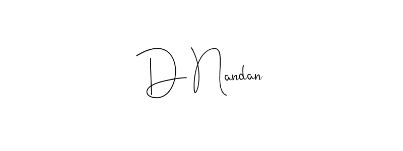 if you are searching for the best signature style for your name D Nandan. so please give up your signature search. here we have designed multiple signature styles  using Andilay-7BmLP. D Nandan signature style 4 images and pictures png