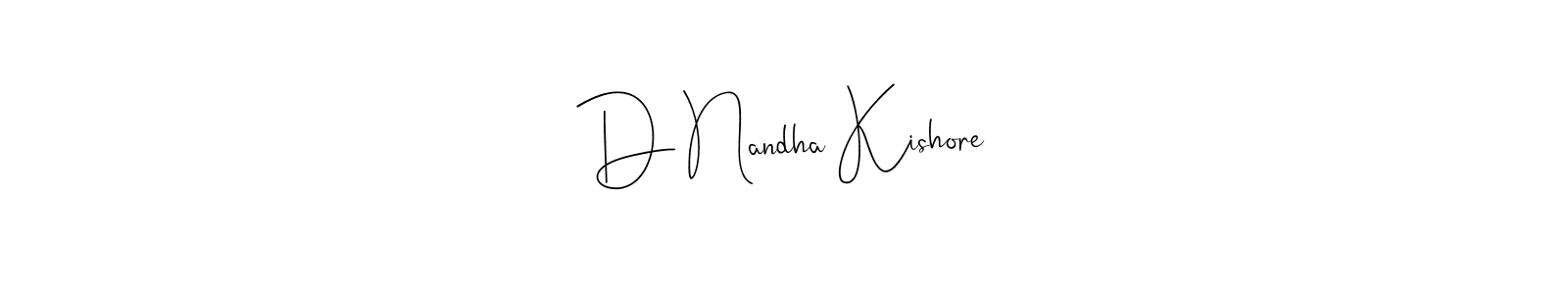 You should practise on your own different ways (Andilay-7BmLP) to write your name (D Nandha Kishore) in signature. don't let someone else do it for you. D Nandha Kishore signature style 4 images and pictures png