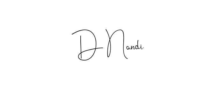 Also You can easily find your signature by using the search form. We will create D Nandi name handwritten signature images for you free of cost using Andilay-7BmLP sign style. D Nandi signature style 4 images and pictures png