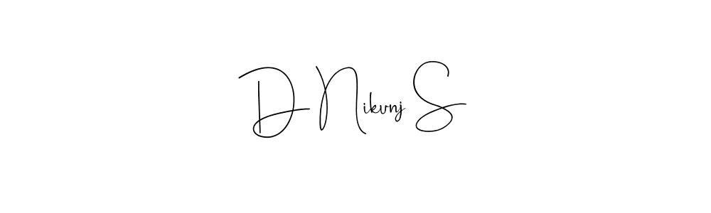 Create a beautiful signature design for name D Nikunj S. With this signature (Andilay-7BmLP) fonts, you can make a handwritten signature for free. D Nikunj S signature style 4 images and pictures png