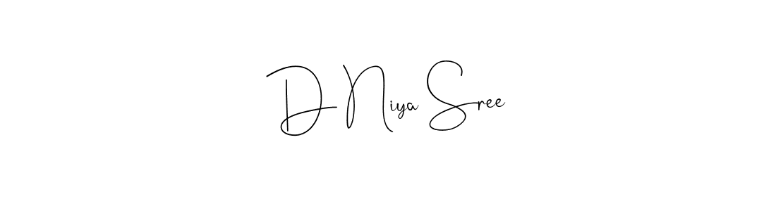 How to make D Niya Sree signature? Andilay-7BmLP is a professional autograph style. Create handwritten signature for D Niya Sree name. D Niya Sree signature style 4 images and pictures png