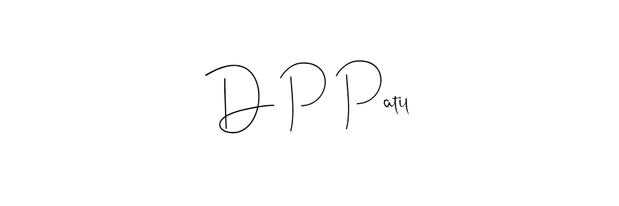 The best way (Andilay-7BmLP) to make a short signature is to pick only two or three words in your name. The name D P Patil include a total of six letters. For converting this name. D P Patil signature style 4 images and pictures png