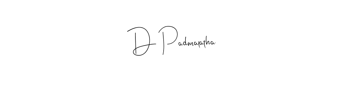 You should practise on your own different ways (Andilay-7BmLP) to write your name (D Padmalatha) in signature. don't let someone else do it for you. D Padmalatha signature style 4 images and pictures png