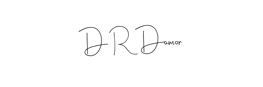 Make a beautiful signature design for name D R Damor. With this signature (Andilay-7BmLP) style, you can create a handwritten signature for free. D R Damor signature style 4 images and pictures png